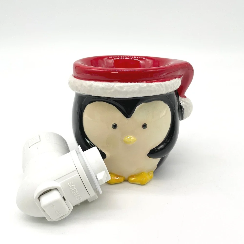 Scentsy Baby Tux Mini Wax Warmer‎ Penguin Santa Hat Holiday Christmas Whimsy